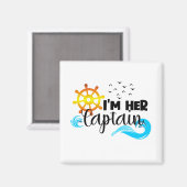 Kapitein Anchor Couple Cruise Valentijnsdag Magneet (Voorkant / Achterkant)