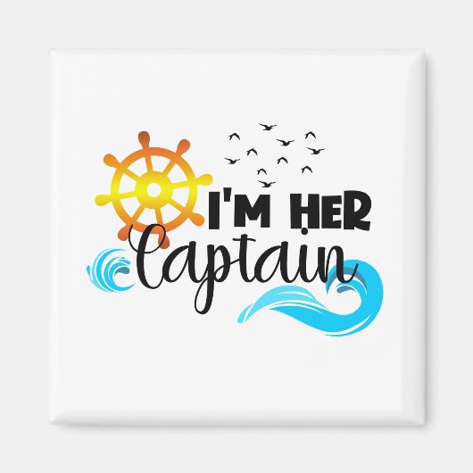 Kapitein Anchor Couple Cruise Valentijnsdag Magneet (Voorkant)