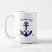 Kapitein Anchor Custom Nautical Koffiemok (Links)