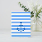 Kapitein, Anchor en Blue White Briefkaart (Staand voorkant)