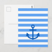 Kapitein, Anchor en Blue White Briefkaart (Voorkant / Achterkant)