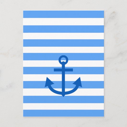 Kapitein, Anchor en Blue White Briefkaart (Voorkant)