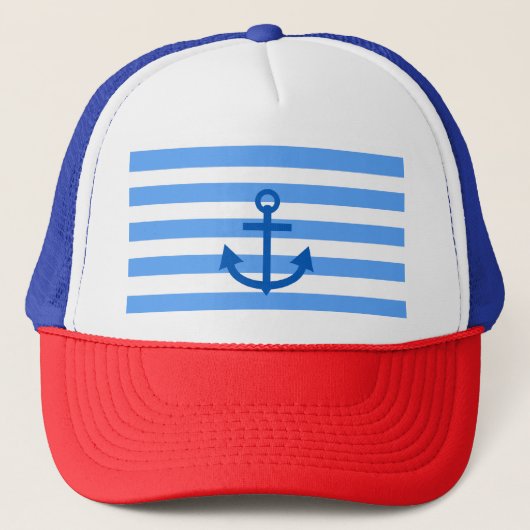 Kapitein, Anchor en Blue White Trucker Pet (Voorkant)
