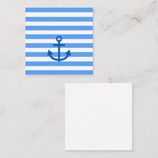Kapitein, Anchor en Stripes Notitiekaartje (Voorkant / Achterkant)