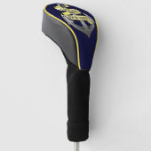 Kapitein Anchor | Gepersonaliseerde naam Golfheadcover (Schuin)