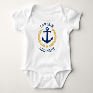 Kapitein Anchor Gold Laurel Leaves Star Romper