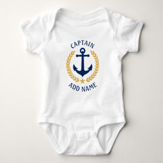 Kapitein Anchor Gold Laurel Leaves Star Romper