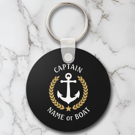 Kapitein Anchor Laurel Navy Black Sleutelhanger