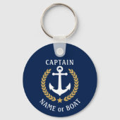 Kapitein Anchor Laurel Navy Blue Sleutelhanger (Voorkant)