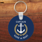 Kapitein Anchor Laurel Navy Blue Sleutelhanger (Voorkant)