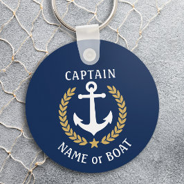 Kapitein Anchor Laurel Navy Blue Sleutelhanger