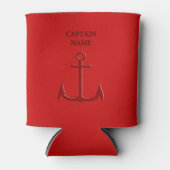 Kapitein Anchor Nautical Custom Red Koelbox 2 Blikjeskoeler (Voorkant)
