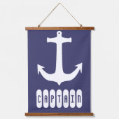 Kapitein Anchor Zee Ocean Sailing Hangend Wandkleed (Voorkant)
