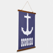 Kapitein Anchor Zee Ocean Sailing Hangend Wandkleed (Gebogen)