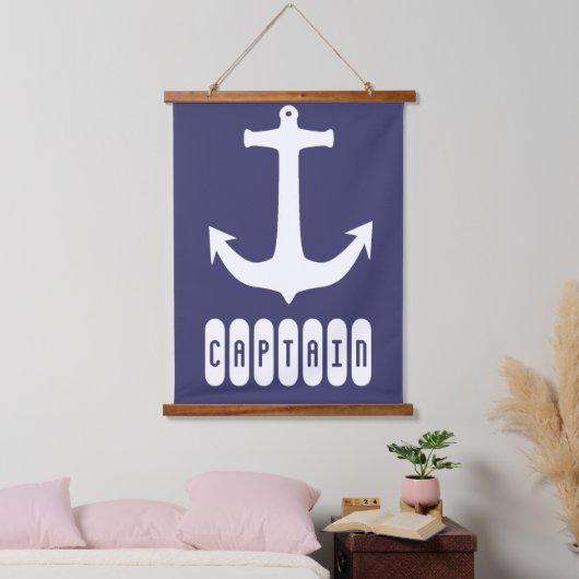 Kapitein Anchor Zee Ocean Sailing Hangend Wandkleed (Slaapkamer)