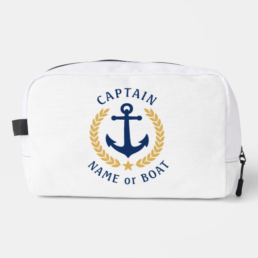 Kapitein Anker Bootnaam Gold Laurel Star Travel Toilettasje (Voorkant)