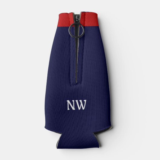 Kapitein Anker Nautical Oars Navy Blue Aangepaste  Flesjeskoeler (Achterkant)