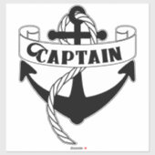 Kapitein Anker Sailor Sailing Nautical Rope Sticker (Vel)