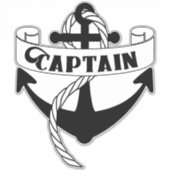 Kapitein Anker Sailor Sailing Nautical Rope Sticker (Voorkant)