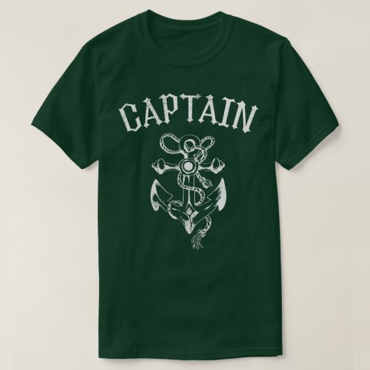 Kapitein Anker Zeilboot Yachting MA T-shirt (Design voorkant)
