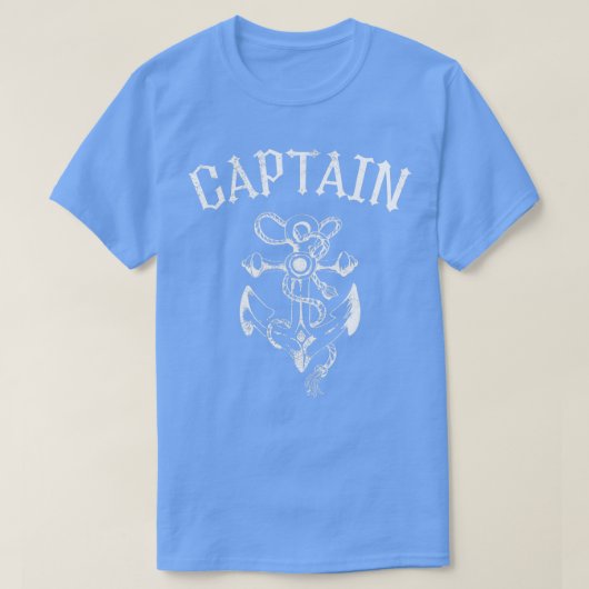  Kapitein Anker Zeilboot Yachting MA T-shirt (Design voorkant)