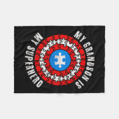 Kapitein autisme Mijn kleinzoon is mijn superheld  Fleece Deken (Voorkant (Horizontaal))