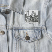Kapitein Avery ontvangt drie Treasure-tests Vierkante Button 5,1 Cm (In situ)