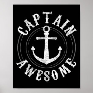 Kapitein Awesome - Varend Zeilen Anker Zeevaart Poster