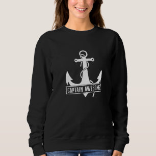 Kapitein Awesome Zeilboot Zeilen Zeilboot Skip Trui