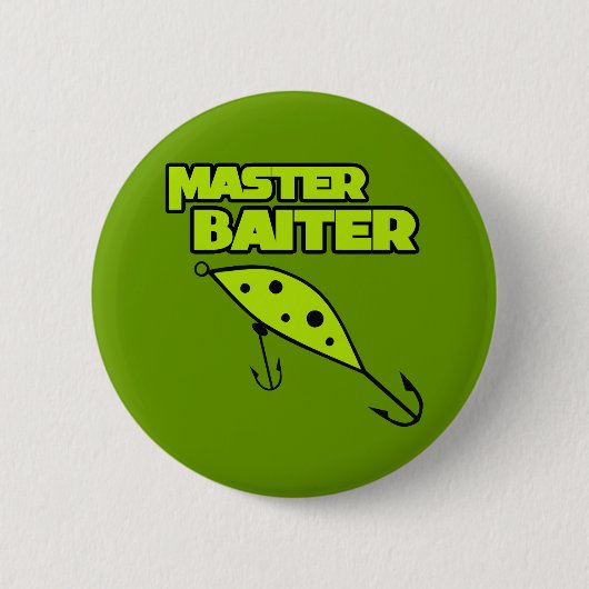 Kapitein Baiter vist zelf Ronde Button 5,7 Cm (Voorkant)
