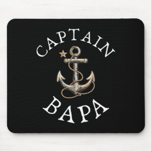 Kapitein Bapa Boot Zeilen Varend Vintage Anker F Muismat