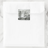 Kapitein Bartholomew Roberts met twee schepen Vierkante Sticker (Tas)