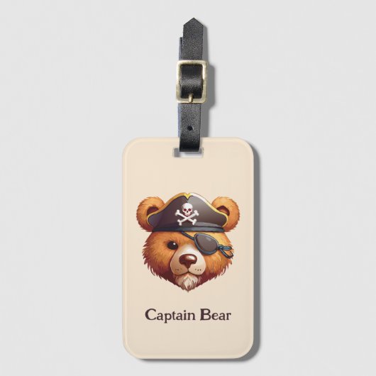 Kapitein Beer Bagagelabel (Voorkant (verticaal))