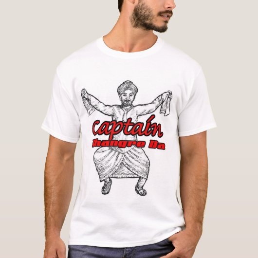 Kapitein Bhangre Da T-shirt (Voorkant)