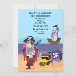 Kapitein Birthday Party Invite van pirate Treasure Kaart