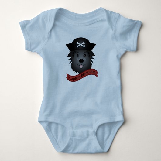 Kapitein Black Dog - Baby Jersey Bodysuit  (Voorkant)