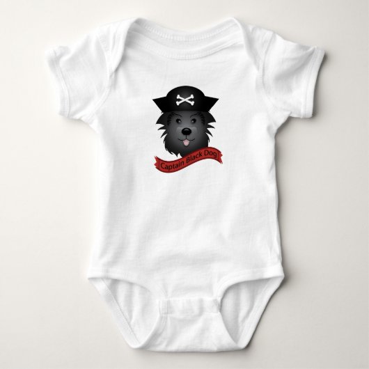 Kapitein Black Dog - Baby Jersey Bodysuit  (Voorkant)