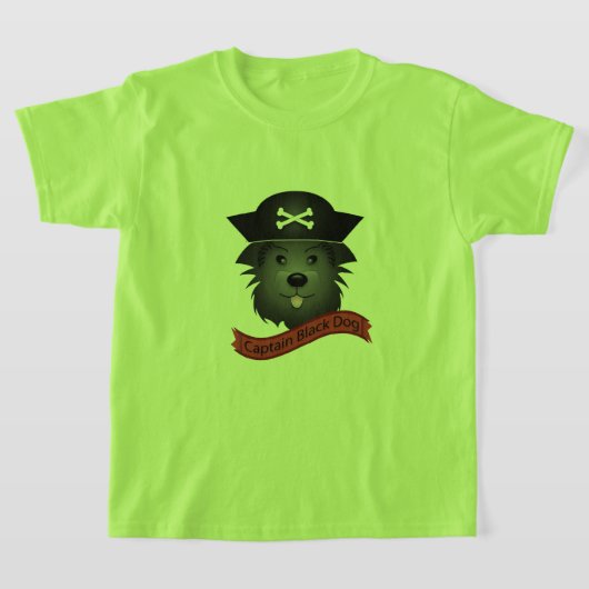 Kapitein Black Dog - Kinderen Basic T-Shirt (Laagn)