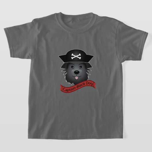 Kapitein Black Dog - Kinderen Basic T-Shirt (Laagn)