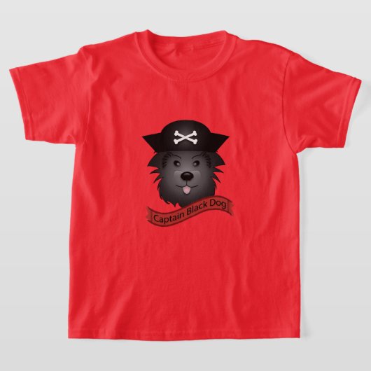 Kapitein Black Dog - Kinderen Basic T-Shirt (Laagn)