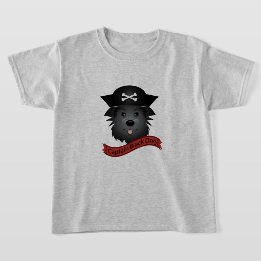 Kapitein Black Dog - Kinderen Basic T-Shirt (Laagn)