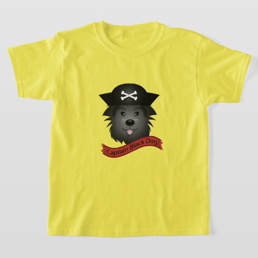 Kapitein Black Dog - Kinderen Basic T-Shirt (Laagn)