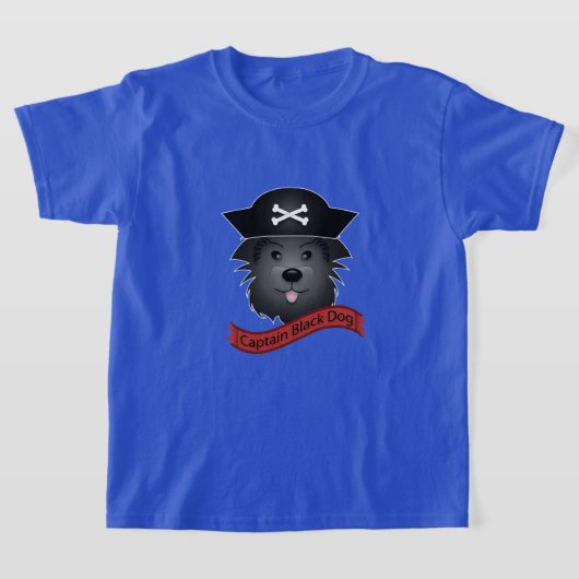 Kapitein Black Dog - Kinderen Basic T-Shirt (Laagn)