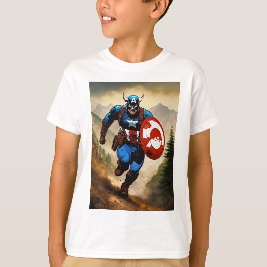 "Kapitein Boarica: een hilarische Marvel Mashup in T-shirt (Voorkant)