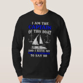 Kapitein Boat Boater Husband Sailor Seafare T-shirt (Voorkant)