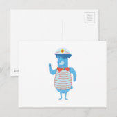 Kapitein Boat Briefkaart (Voorkant / Achterkant)