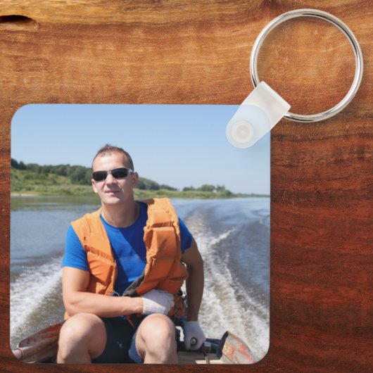 Kapitein Boat Naam Anchor Stars Rope Terug Sleutelhanger (Achterkant)