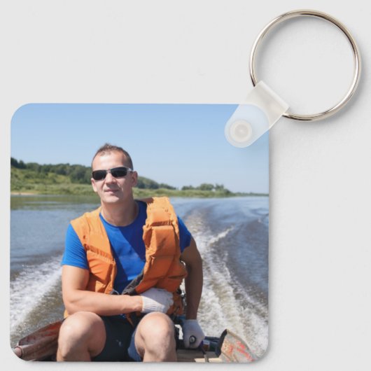 Kapitein Boat Naam Anchor Stars Rope Terug Sleutelhanger (Achterkant)