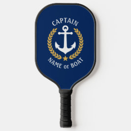 Kapitein Boat Naam Nautical Anchor Gold Laurel Sta Pickleball Paddle