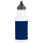 Kapitein Boat Naam Nautical Anchor Rope Helm Blue Waterfles (Links)